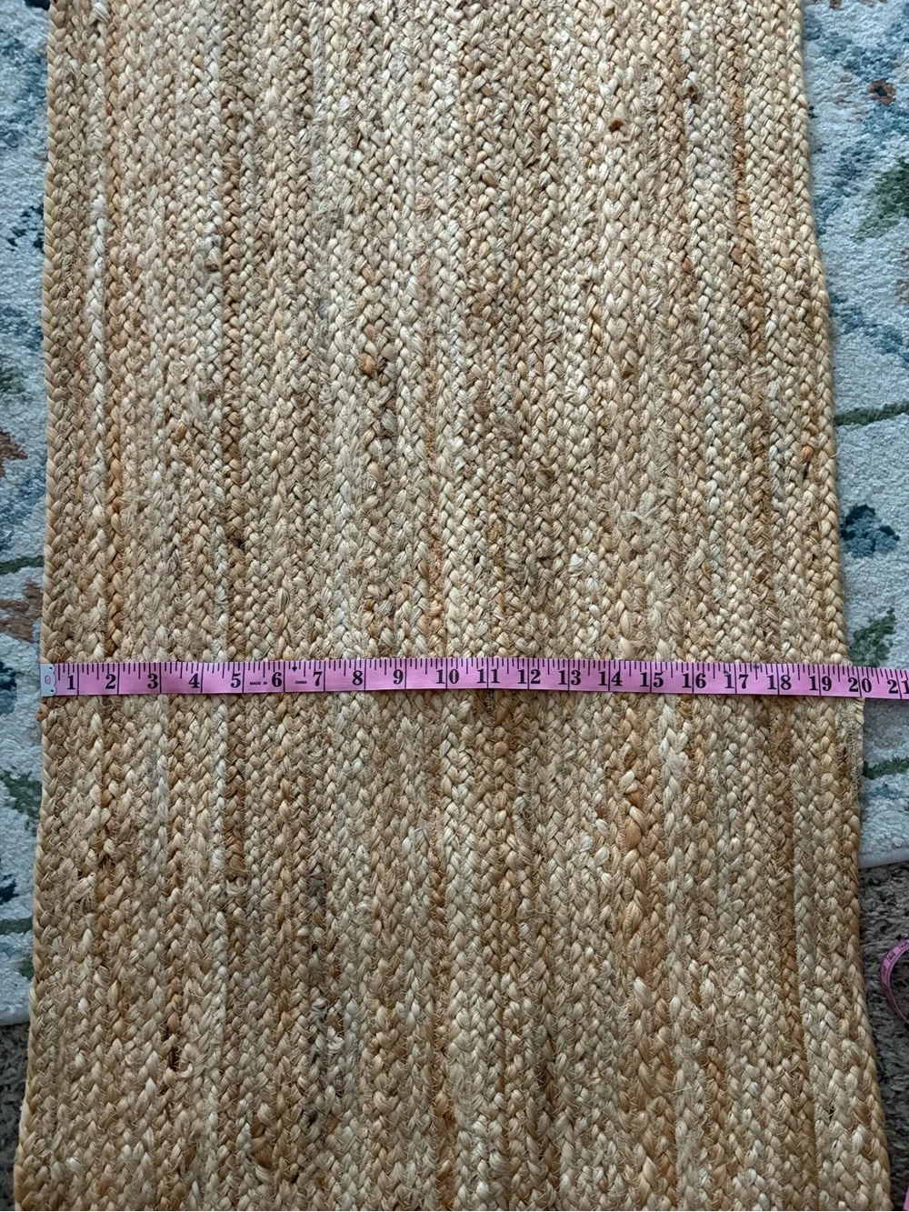 Hearth & Hand Natural Jute Braided Table Runner - Natural 90x20